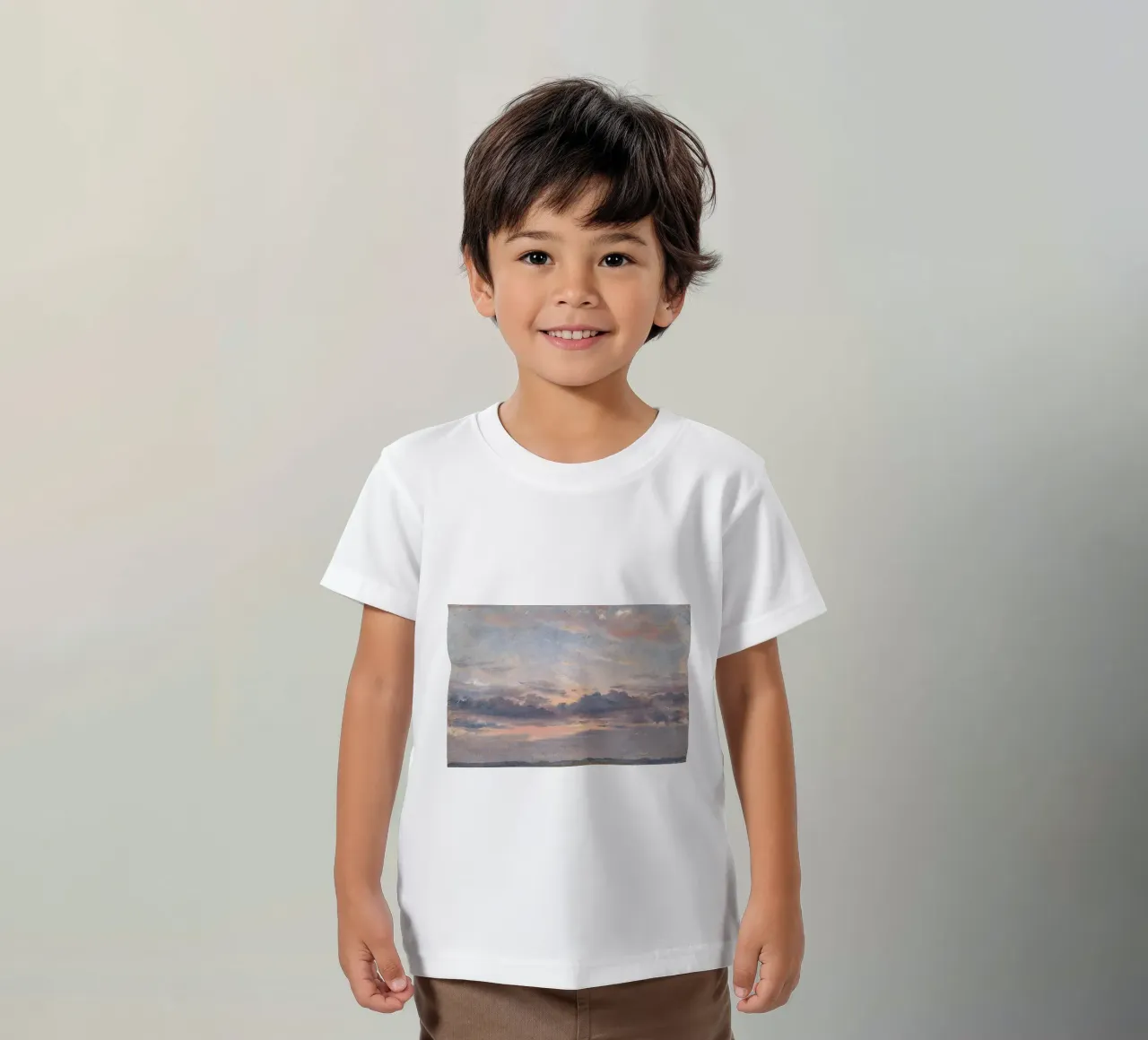 john constable - A Cloud Study kids t-shirt by Timeless Artworks