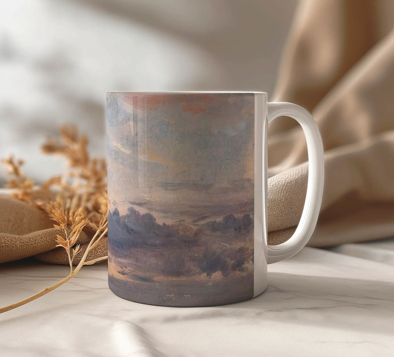 john constable - Un estudio sobre las nubes taza de cerámica de Timeless Artworks