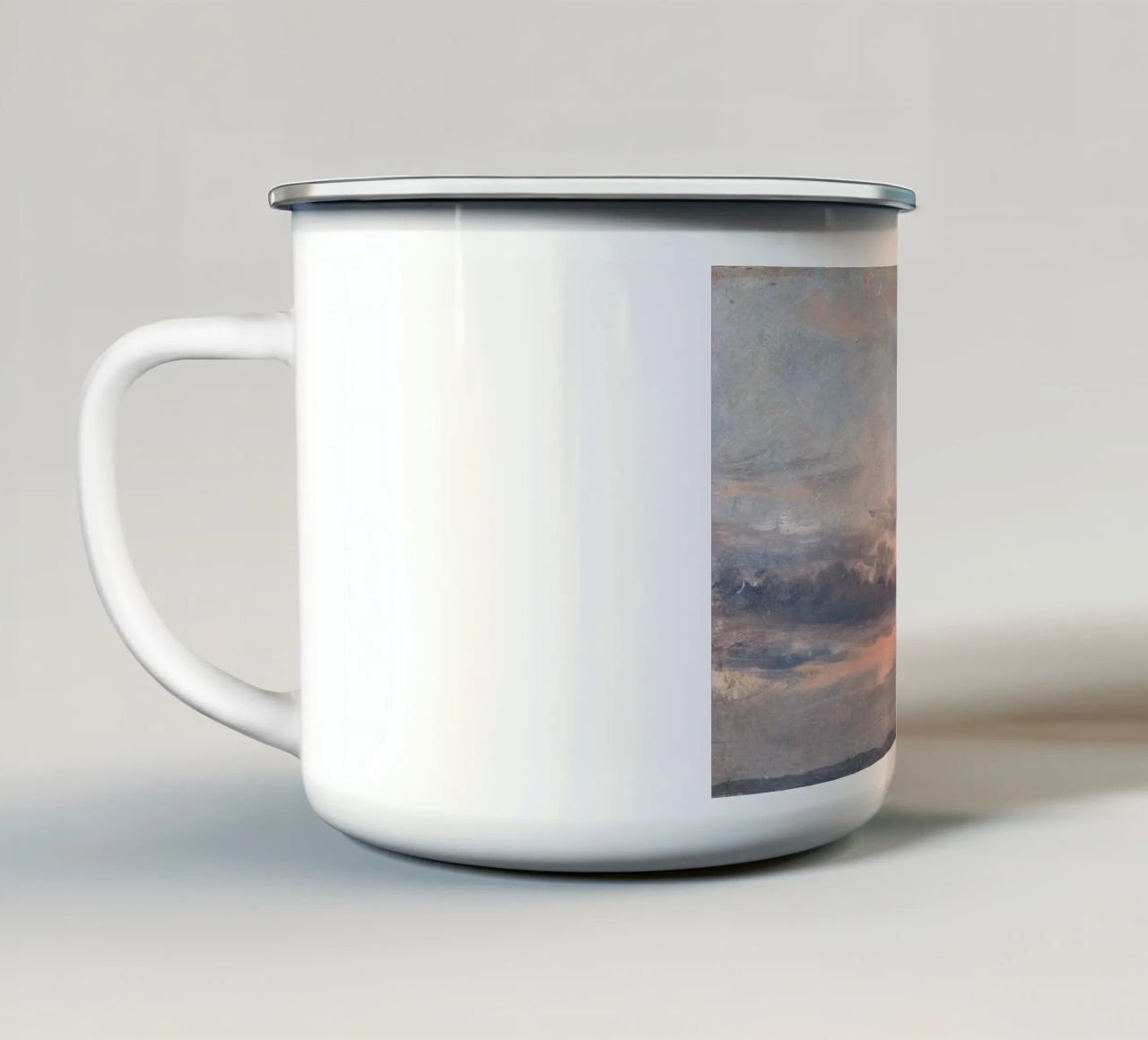 john constable - Un estudio sobre las nubes taza de esmalte de Timeless Artworks