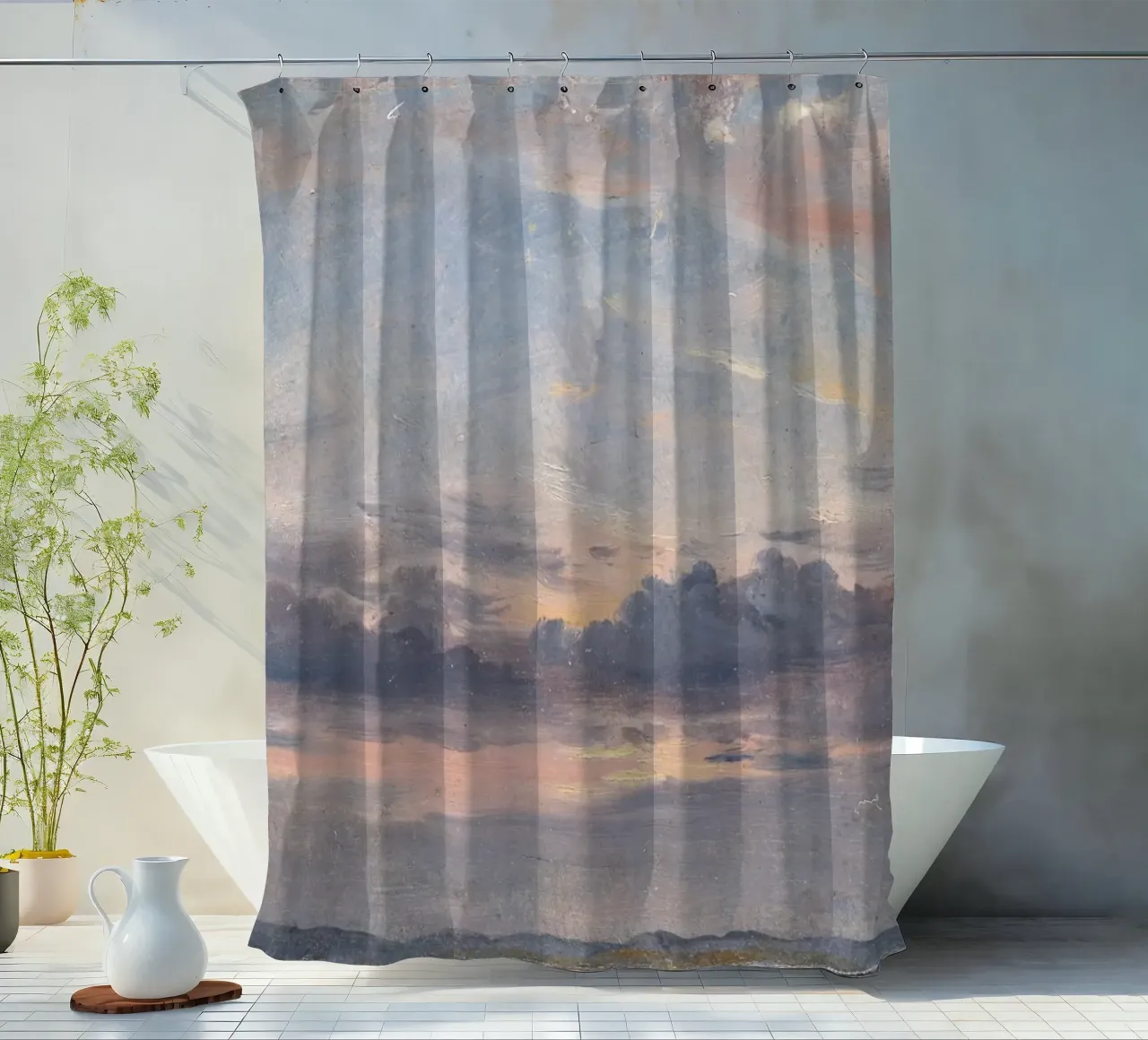 john constable - Eine Wolkenstudie Duschvorhang von Timeless Artworks