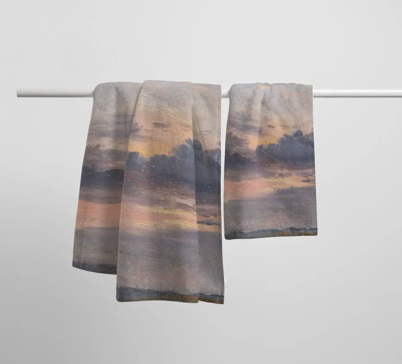 john constable - A Cloud Study towel by Timeless Artworks