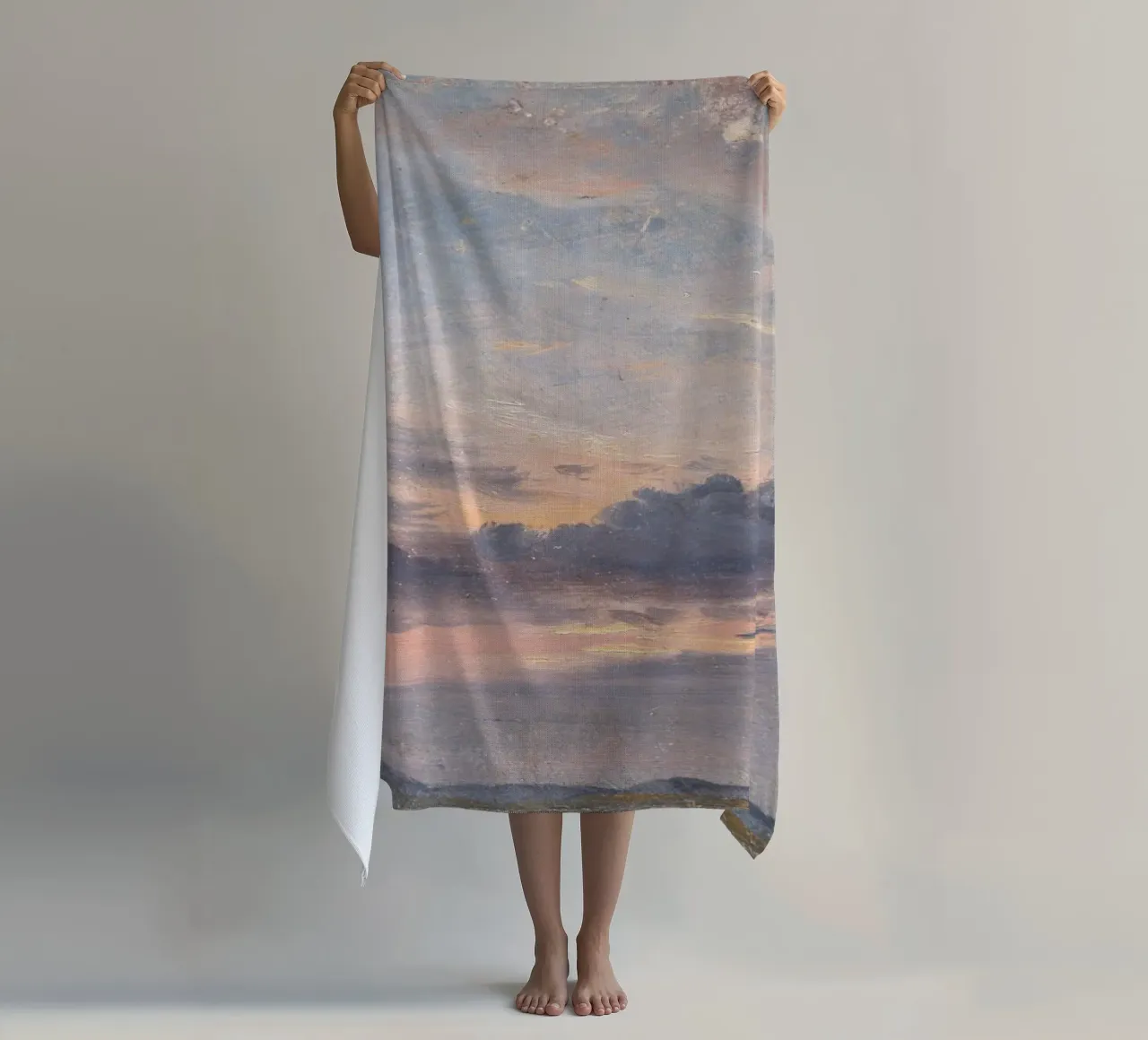 john constable - A Cloud Study Strandtuch von Timeless Artworks