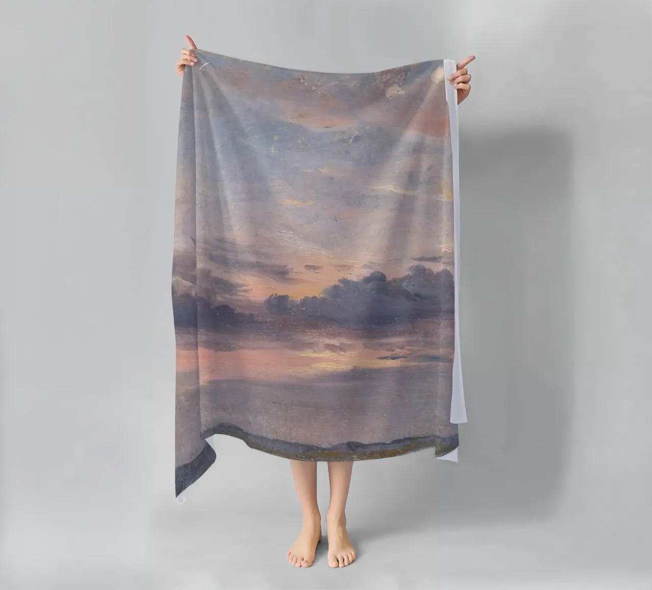 john constable - A Cloud Study Strandtuch von Timeless Artworks