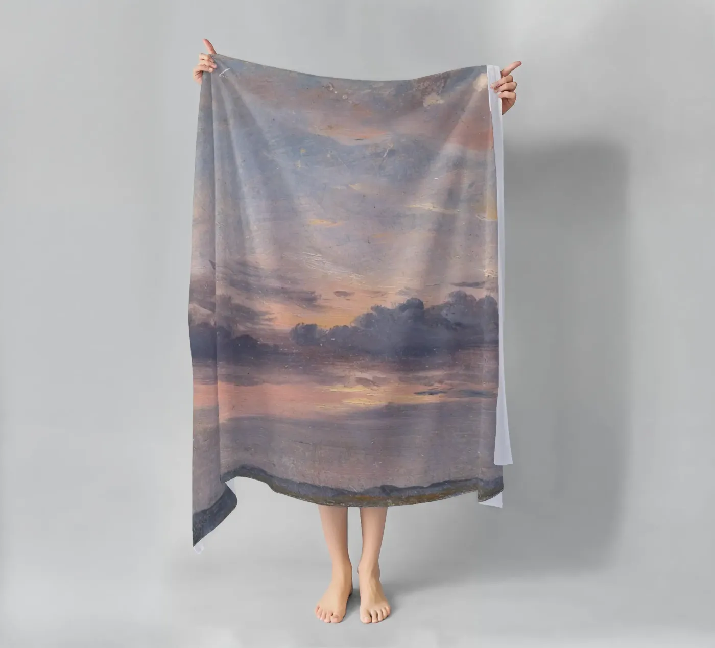 john constable - A Cloud Study Strandtuch von Timeless Artworks