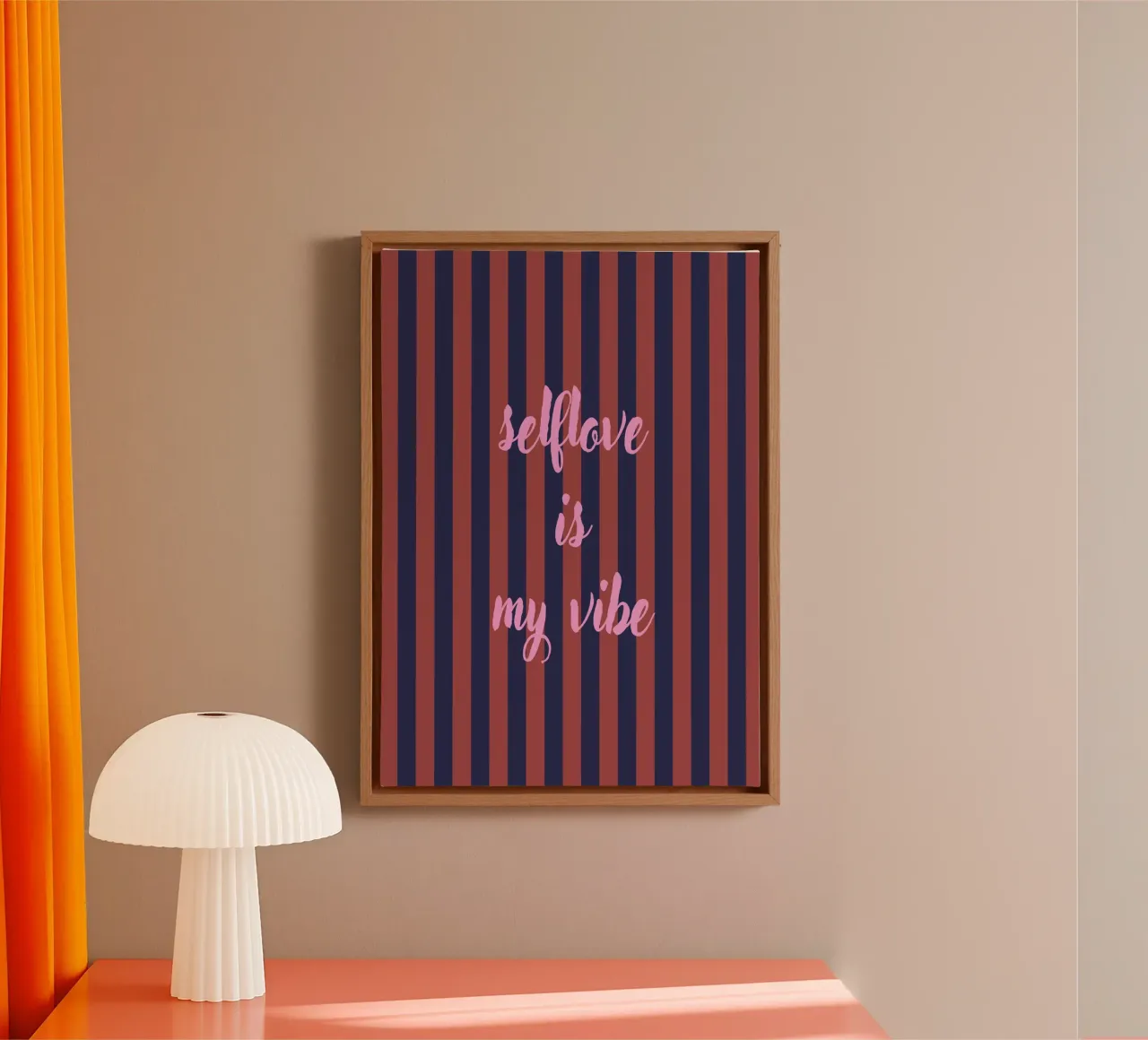 Selflove is my vibe canvas with Floater frame by Poster Print Studio