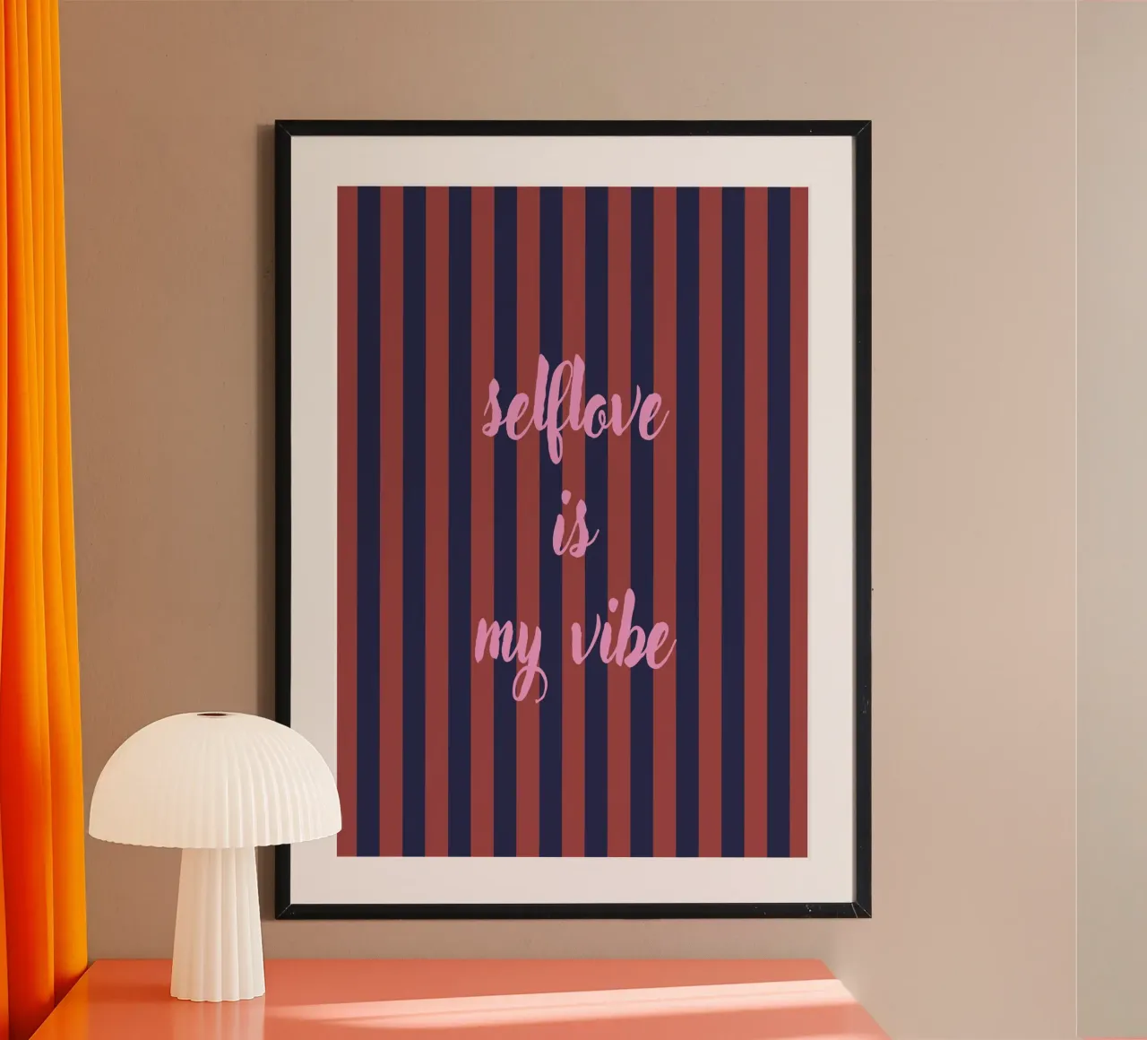 Selflove is my vibe poster con telaio in alluminio da Poster Print Studio