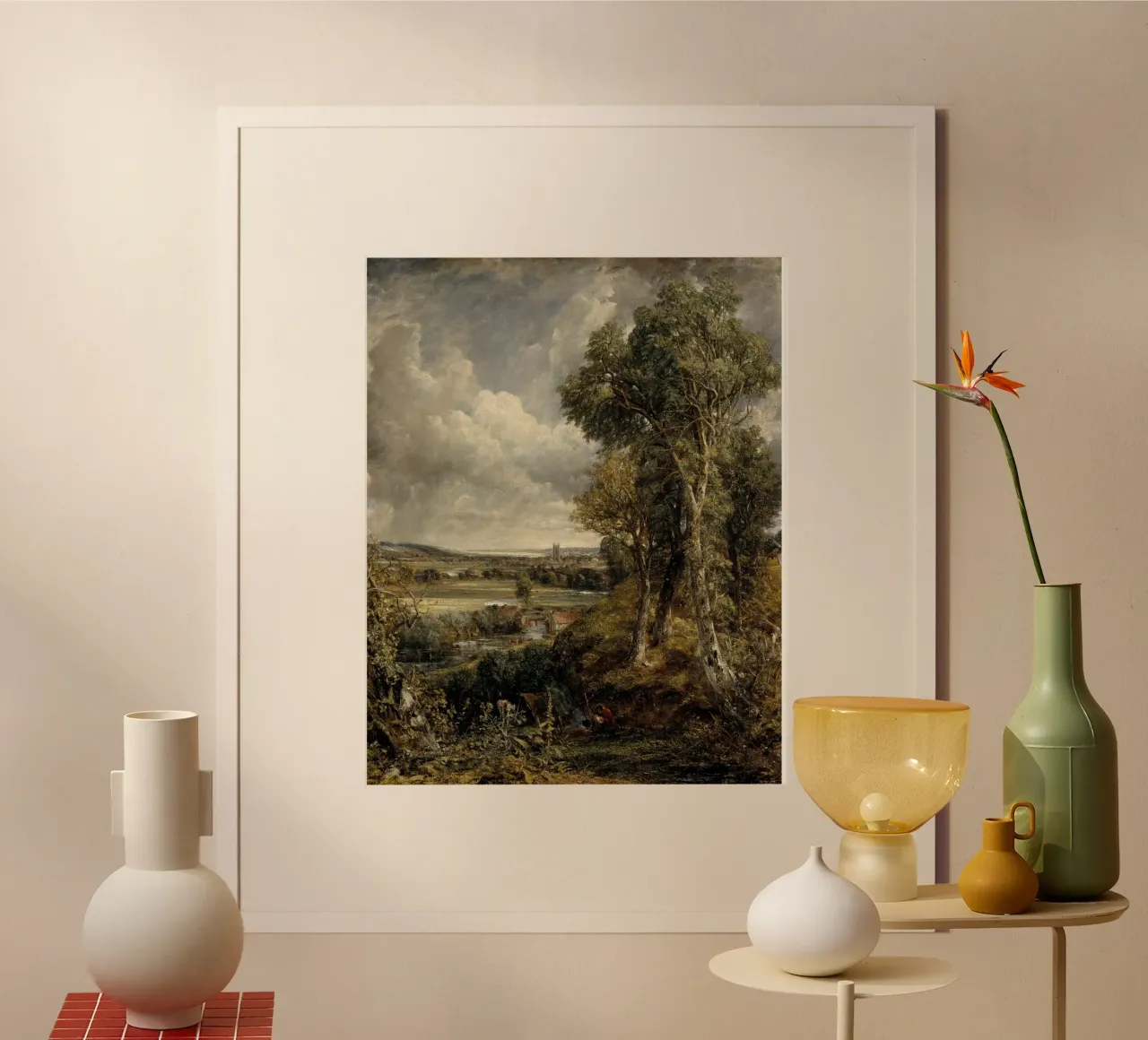 John Constable - La valle di Dedham poster con telaio in plastica da Timeless Artworks