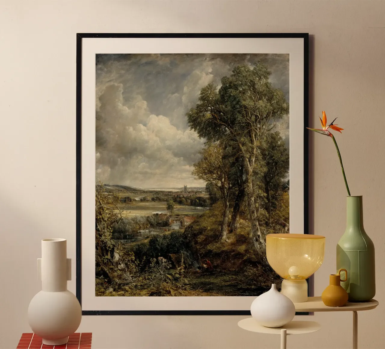 John Constable - La valle di Dedham poster con telaio in plastica da Timeless Artworks