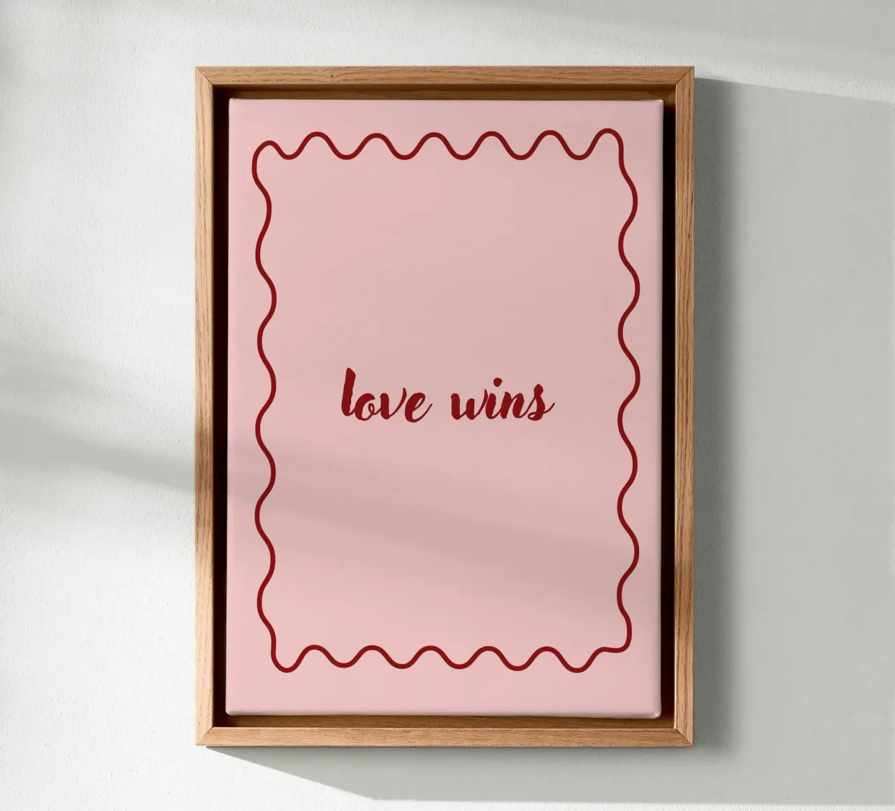 Love wins tela con Cornice a cassetta da Poster Print Studio