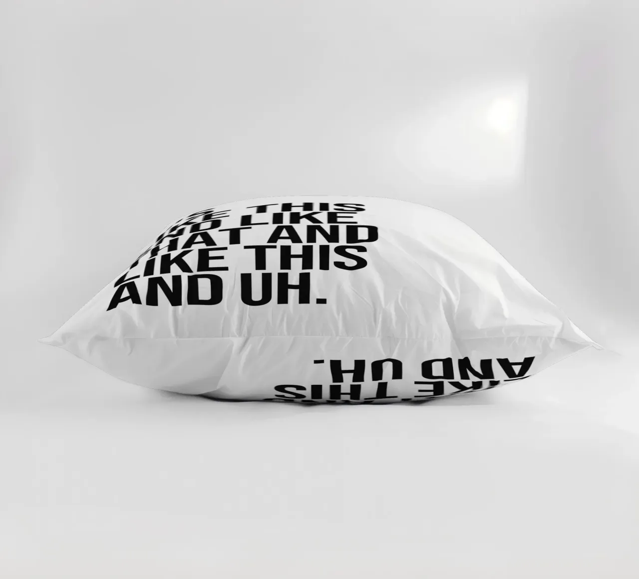 Its Like This And Like That Quote decorative cushion by Paigaam Studio