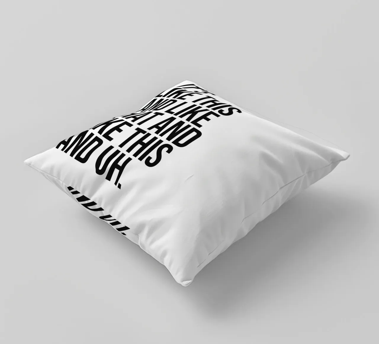 Its Like This And Like That Quote decorative cushion by Paigaam Studio