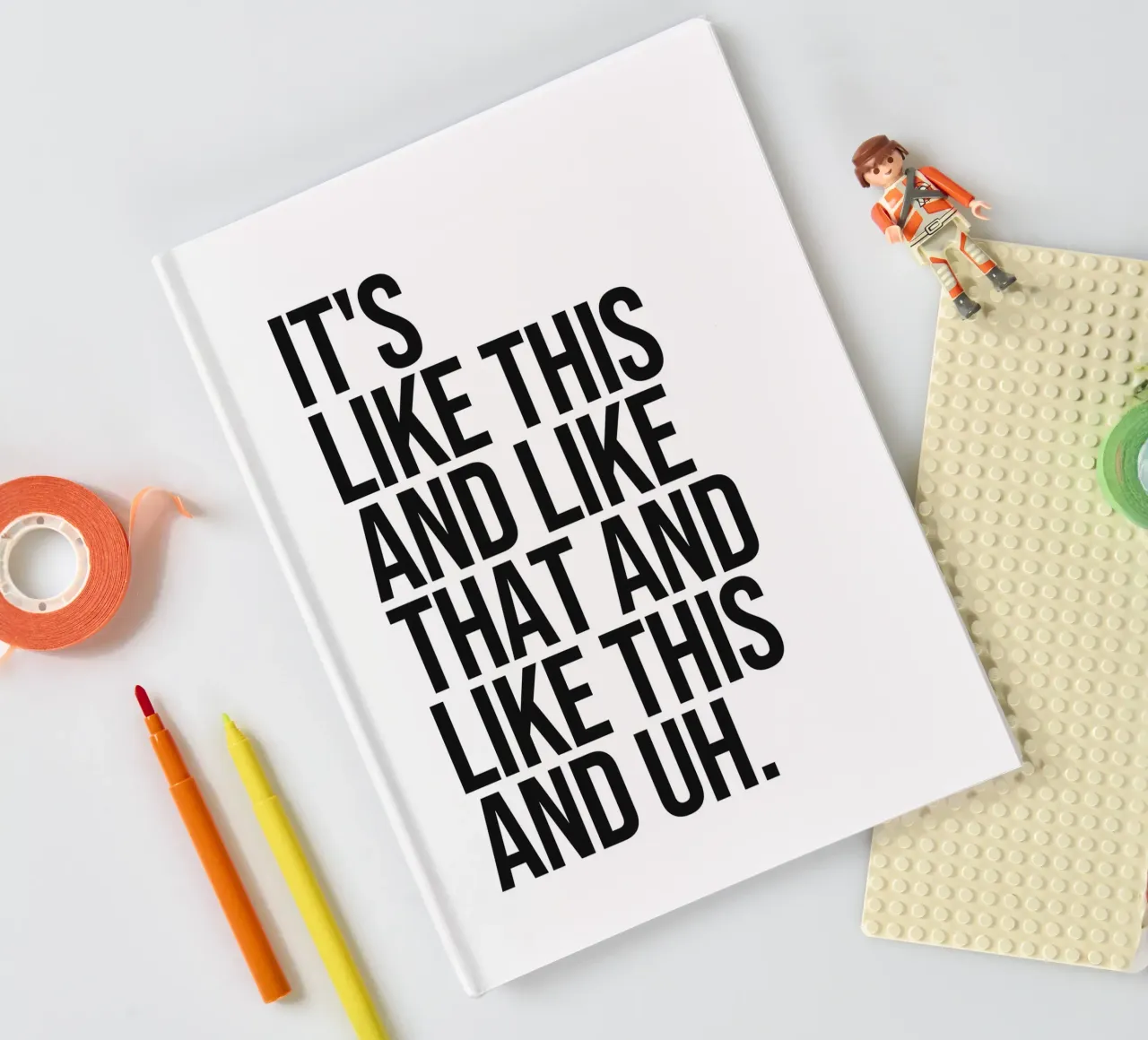 Its Like This And Like That Quote notebook by Paigaam Studio