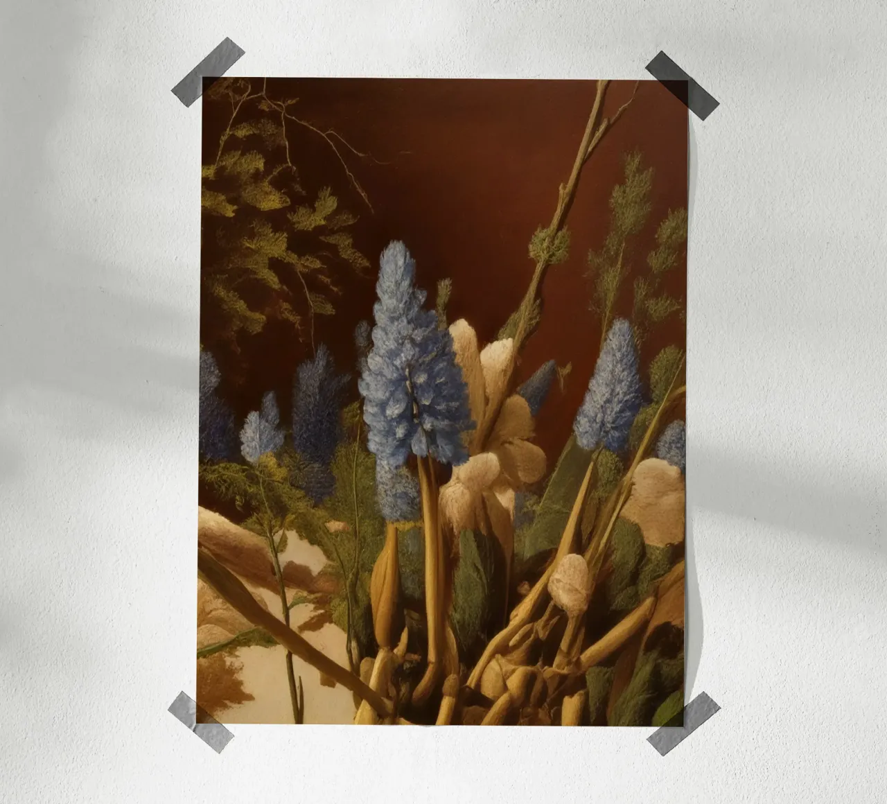 Blumen_2 poster con telaio in legno da Impressionismus by LK