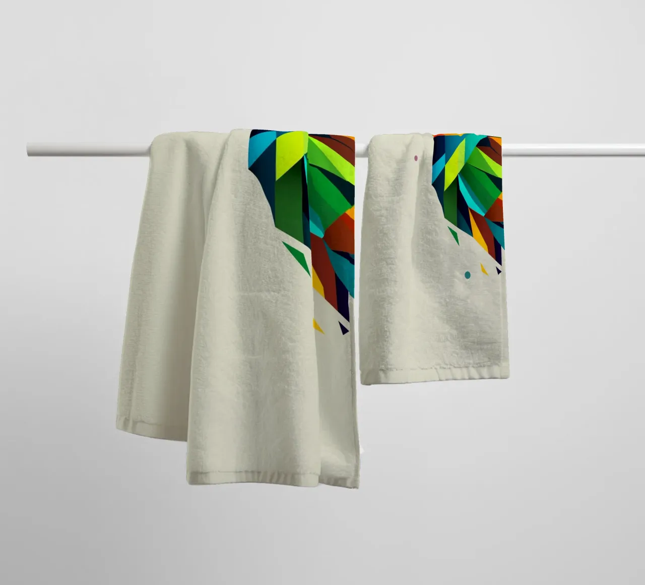 Bee-eater bird - Geometric art full of colourful splendour towel by namosh