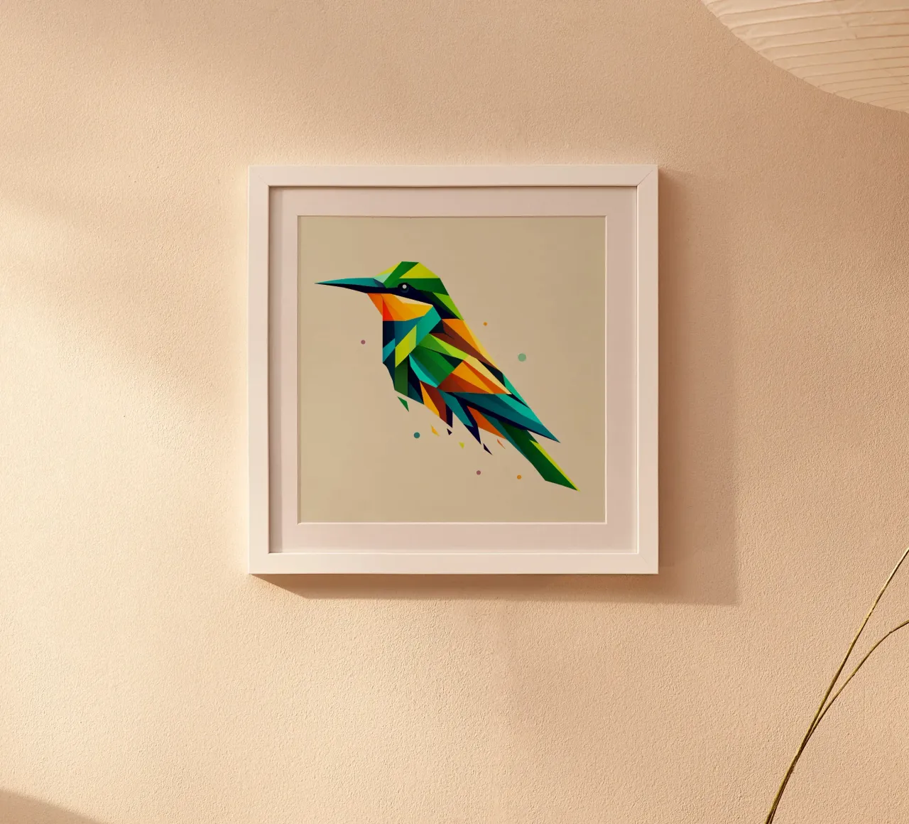 Bee-eater bird - Geometric art full of colourful splendour hahnemühle by namosh