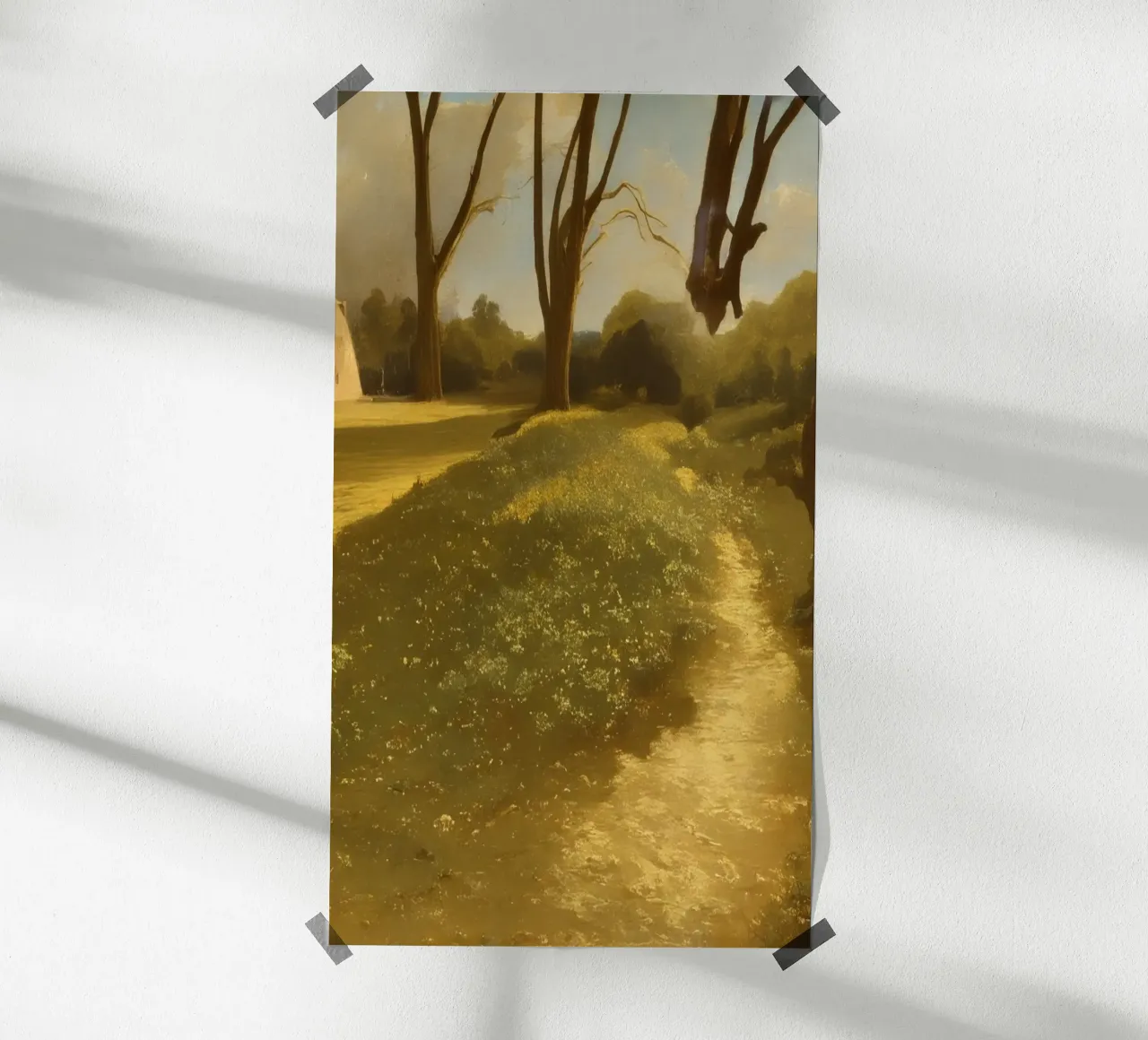 Tas de feuilles en automne poster de Impressionismus by LK