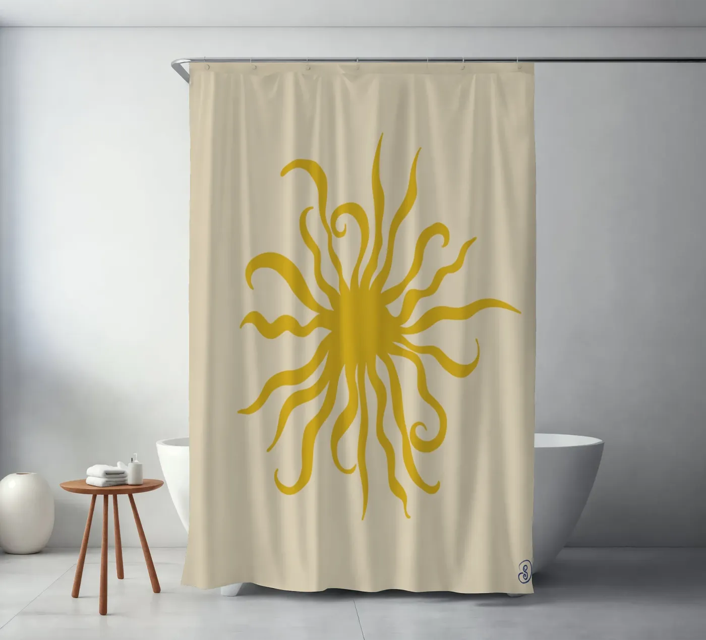 SUN CREATURE Duschvorhang von Sandra Poliakov