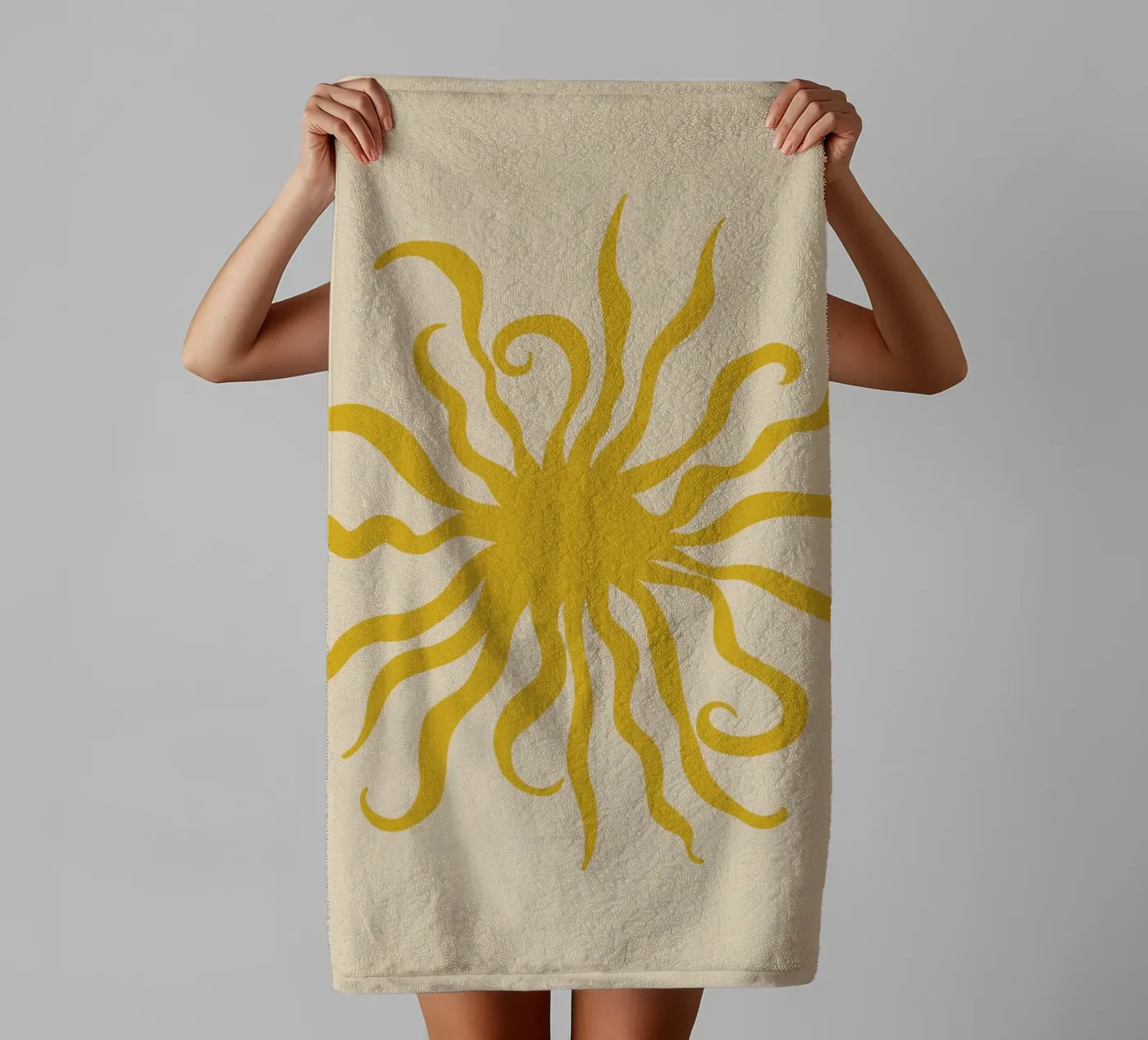 SUN CREATURE badhanddoek van Sandra Poliakov