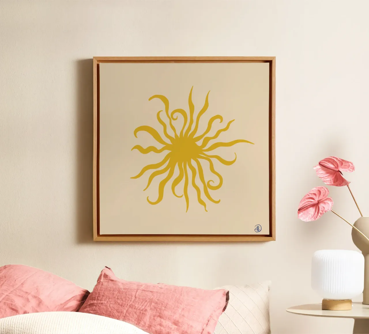 SUN CREATURE tela con Cornice a cassetta da Sandra Poliakov