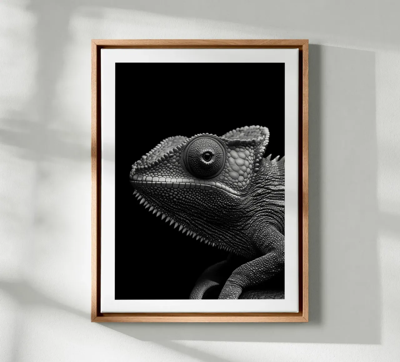 Portrait of a chameleon canvas by Monochrome