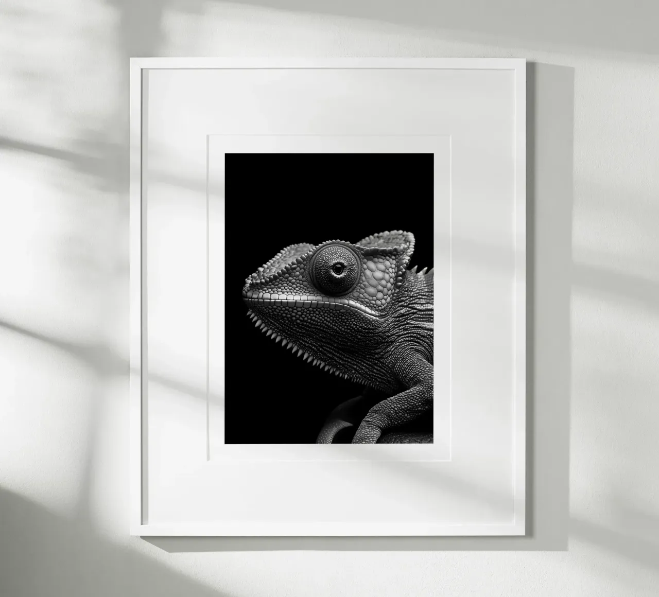 Ritratto di camaleonte carta hahnemühle da Monochrome