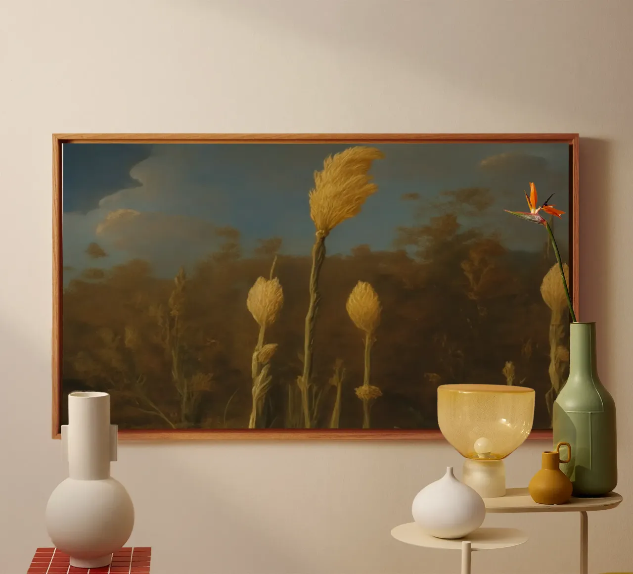 Bloemenweide_3 canvas met Baklijst van Impressionismus by LK
