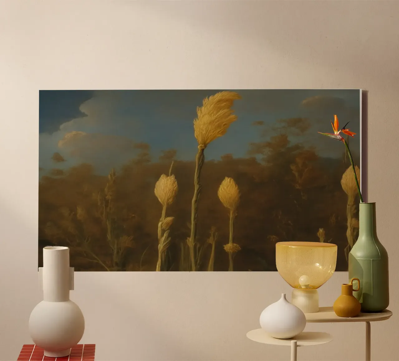 Bloemenweide_3 canvas met Baklijst van Impressionismus by LK