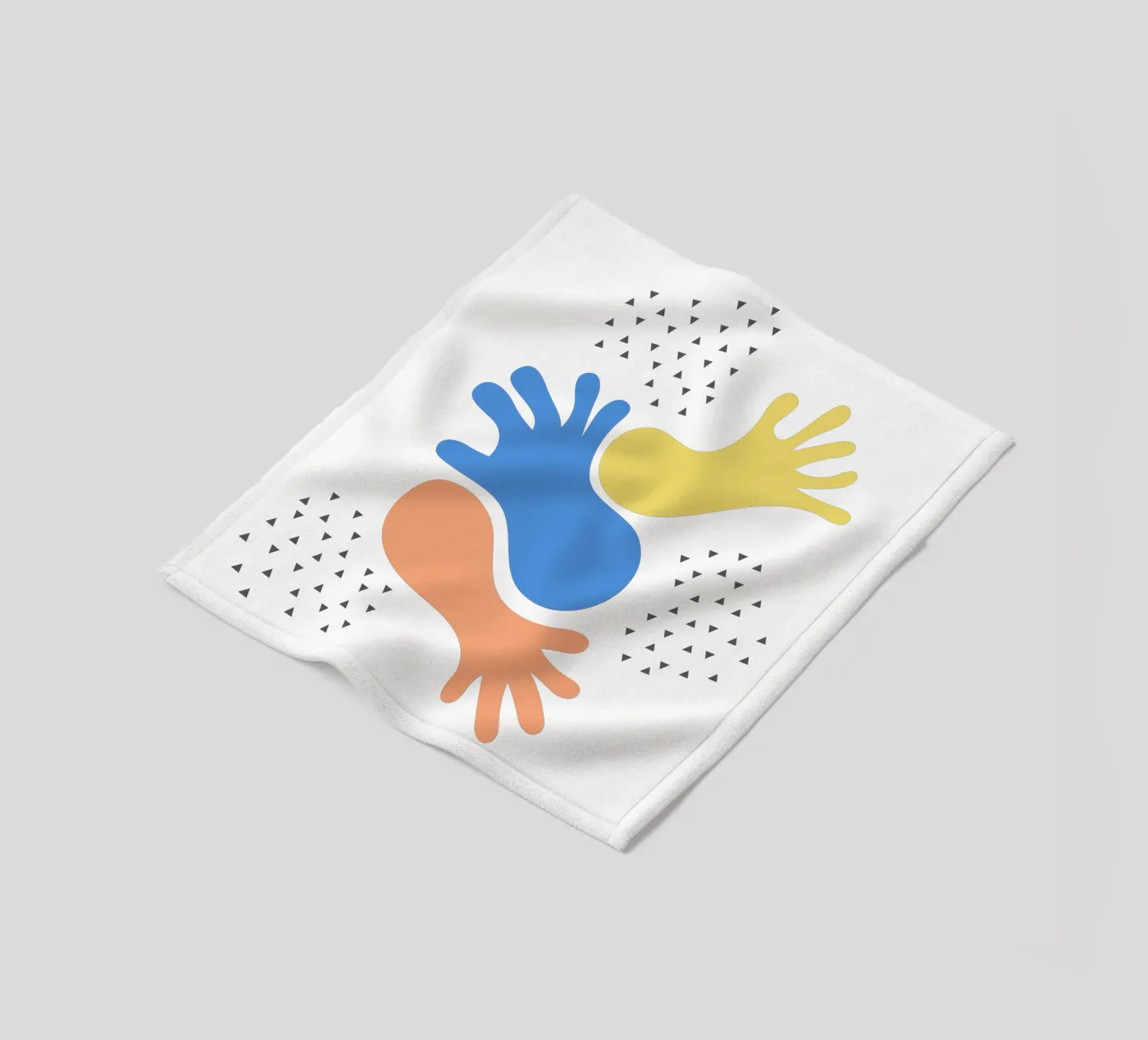 hands plaid polaire de natural neutral