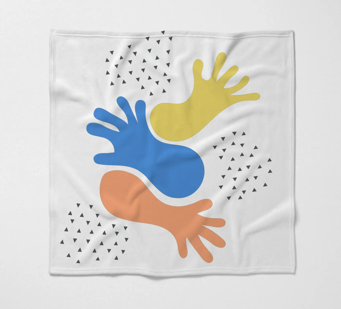 hands plaid polaire de natural neutral