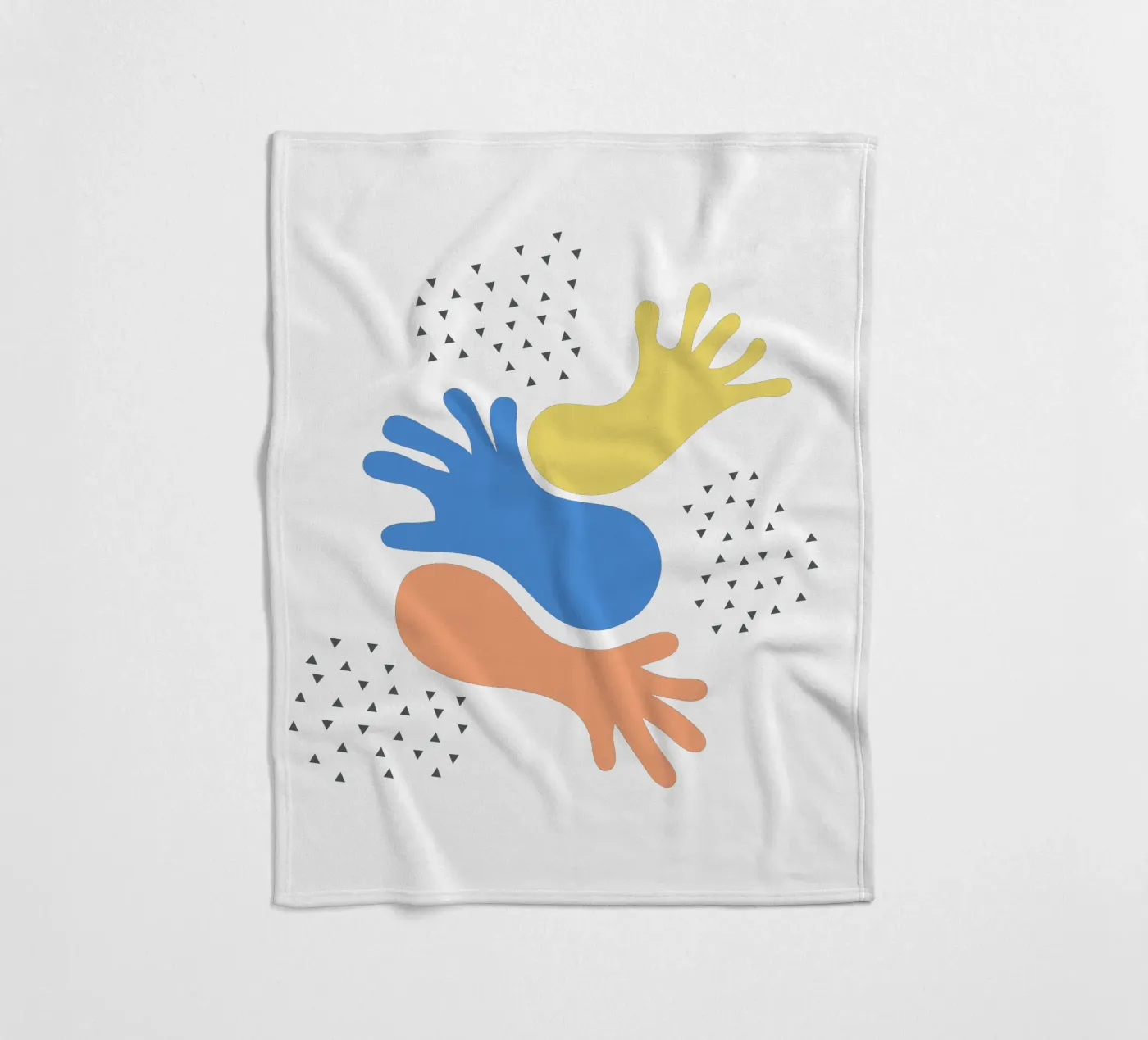 hands plaid polaire de natural neutral