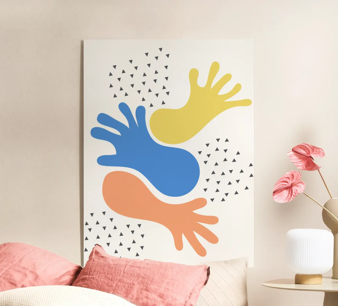 hands acrylic glass by natural neutral