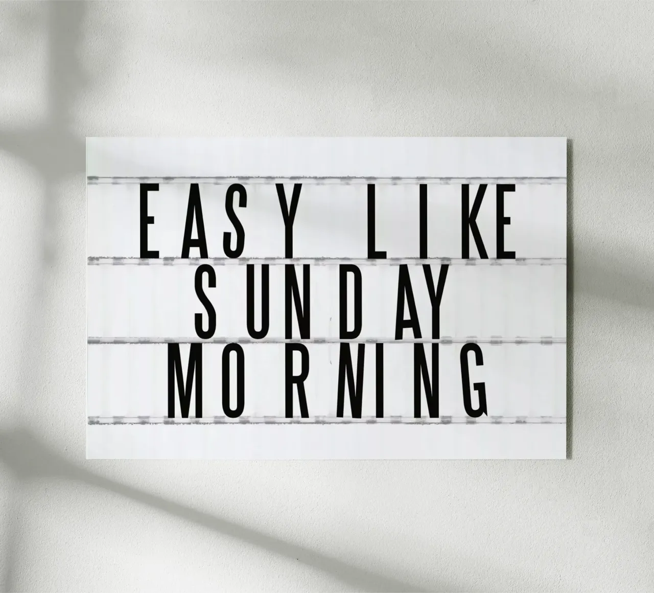 Sunday Morning plexiglas de typealive