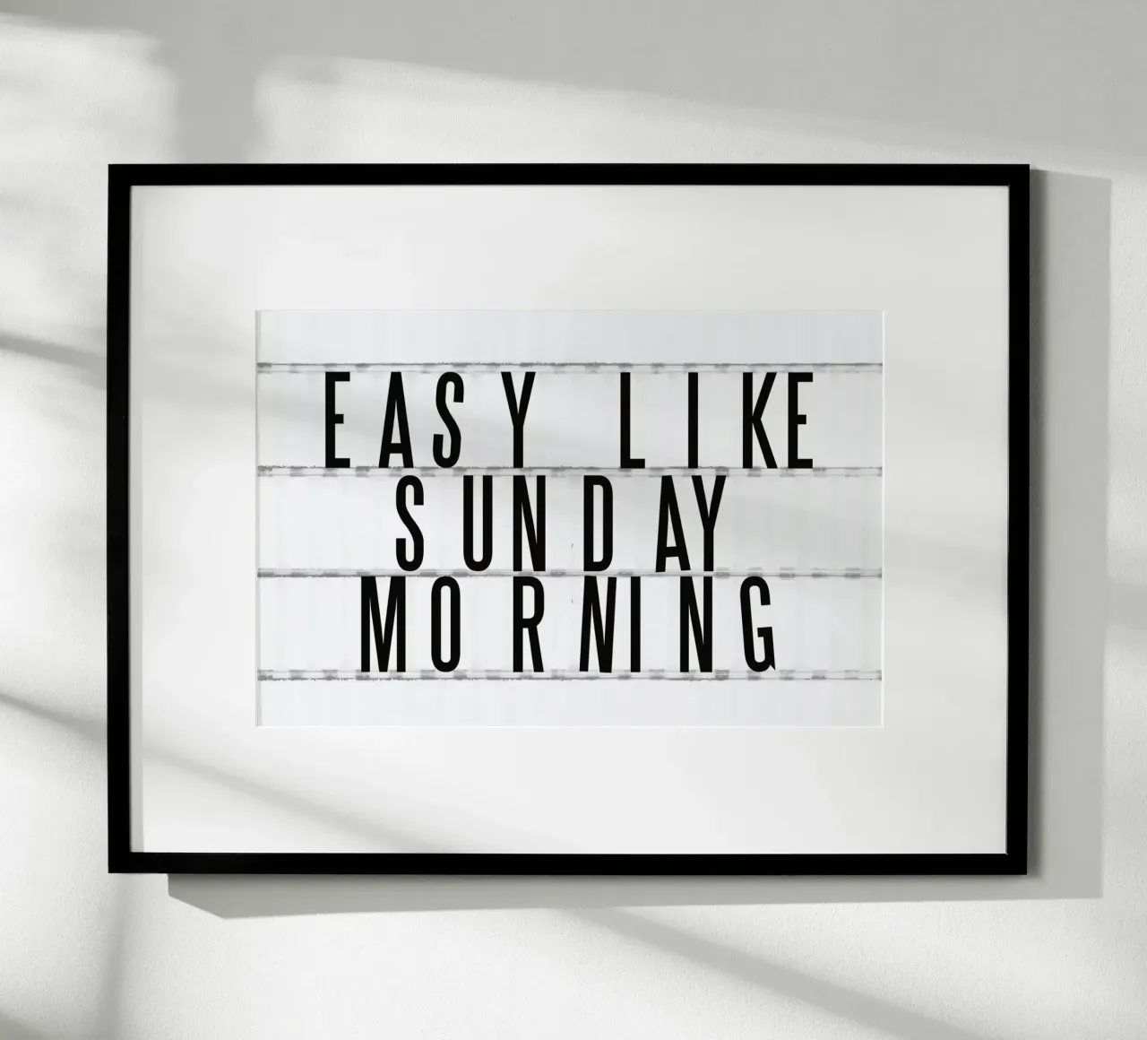 Sunday Morning poster con telaio in legno da typealive