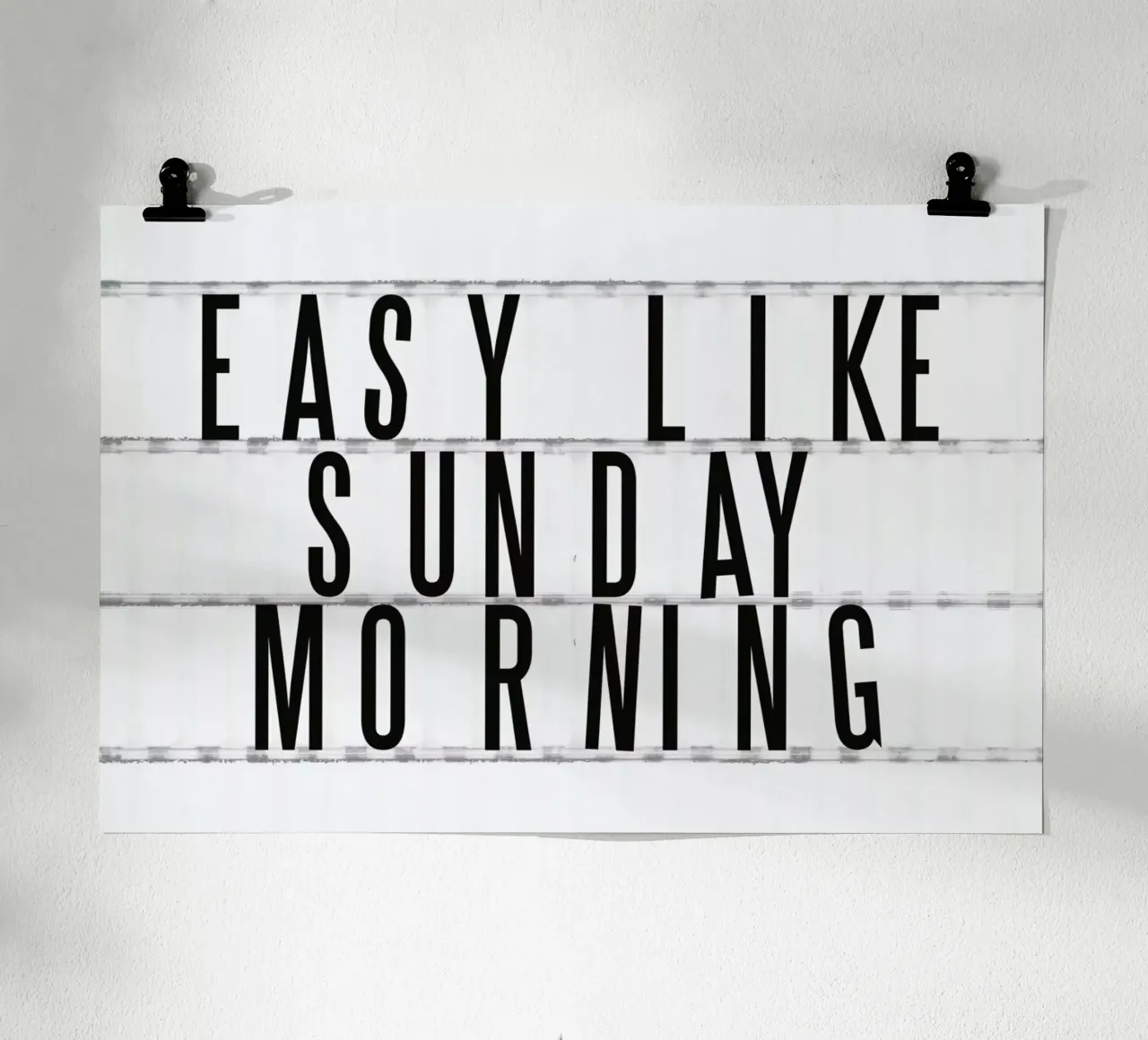 Sunday Morning poster con telaio in legno da typealive