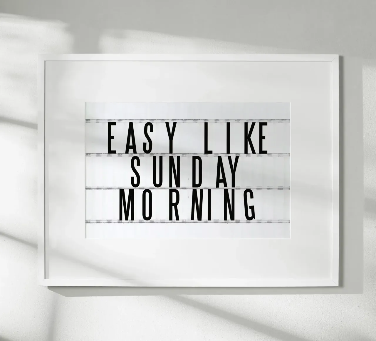 Sunday Morning poster con telaio in legno da typealive