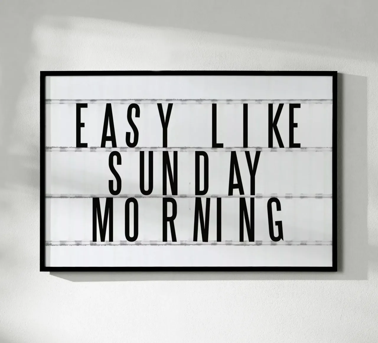 Sunday Morning poster con telaio in legno da typealive