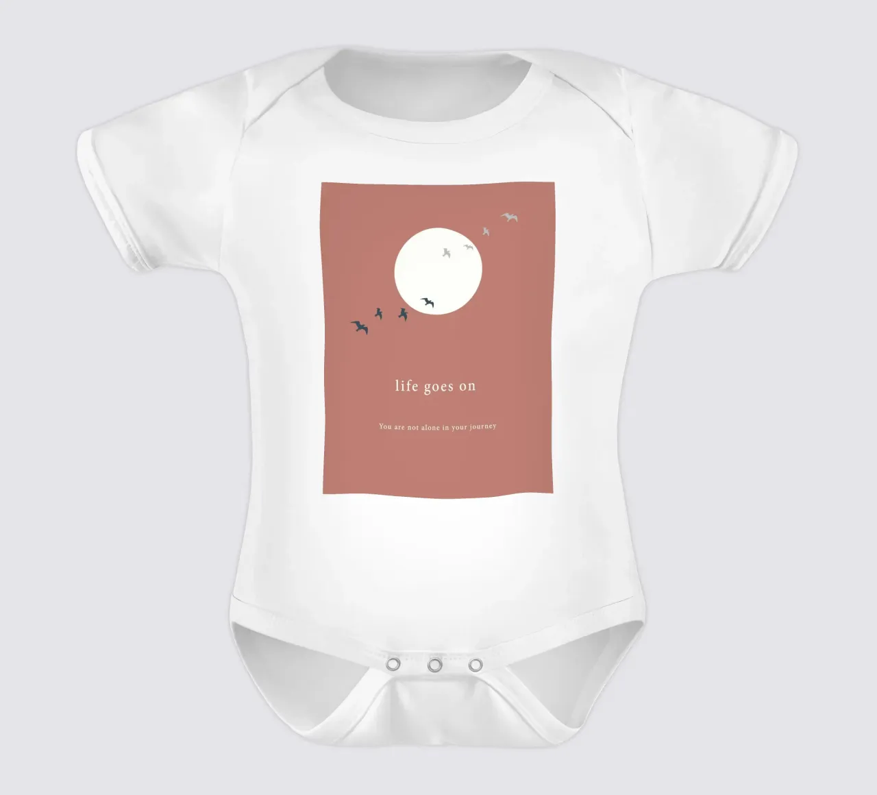 life goes on body neonato maniche corte da natural neutral