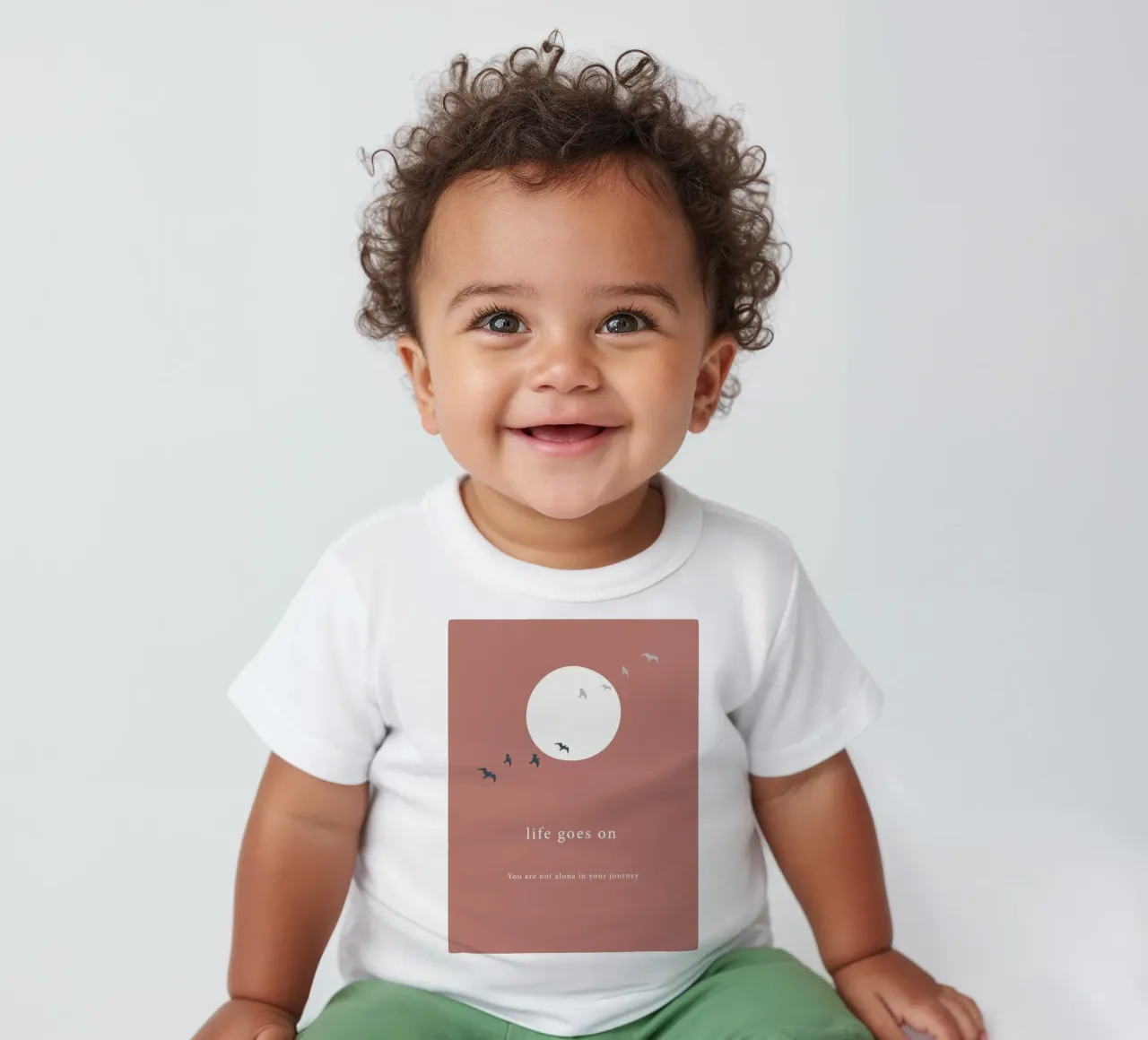 life goes on maglietta neonato da natural neutral