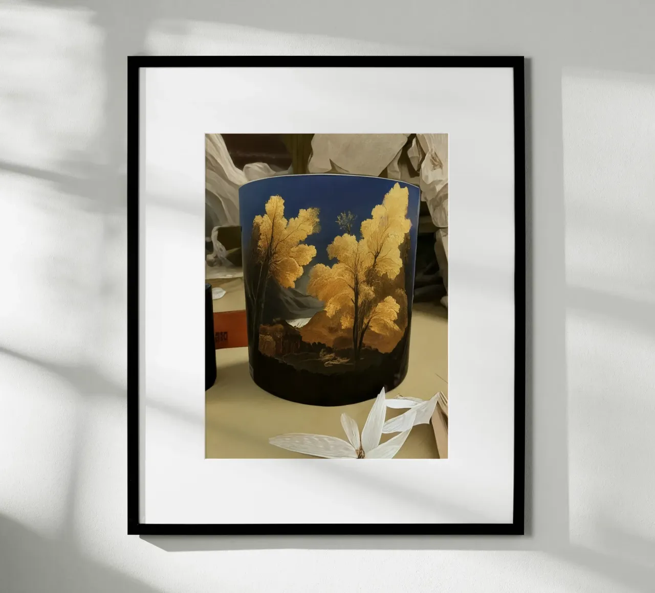 Deko Vase_1 poster con telaio in alluminio da Impressionismus by LK