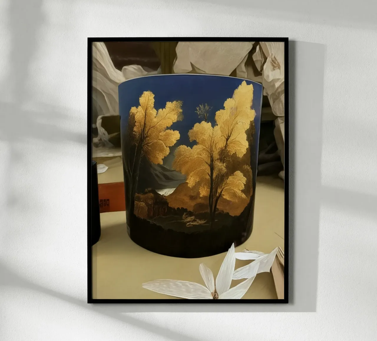 Deko Vase_1 poster con telaio in alluminio da Impressionismus by LK