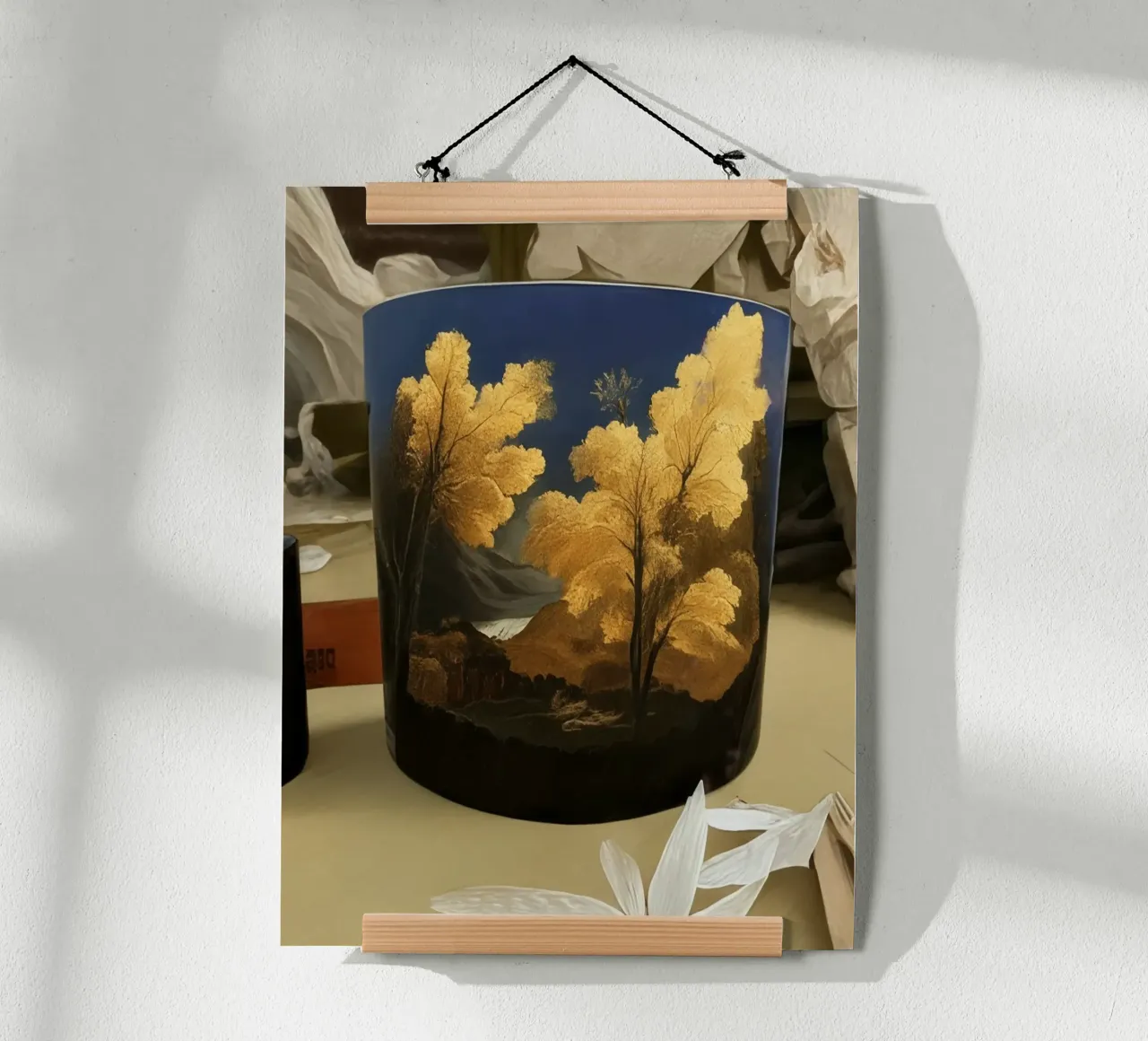 Deko Vase_1 poster con telaio in alluminio da Impressionismus by LK