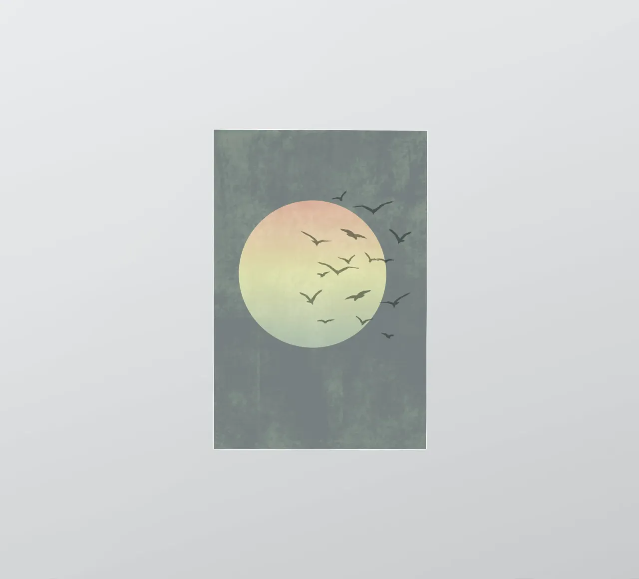 Bird formation at sunset sticker by Carinaprint