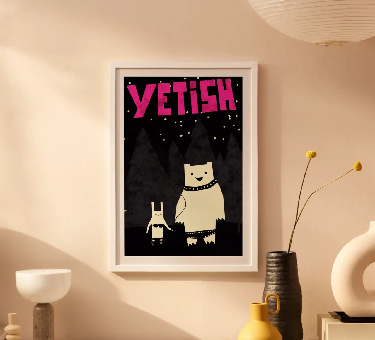 Yetish poster con telaio in alluminio da Yetiland