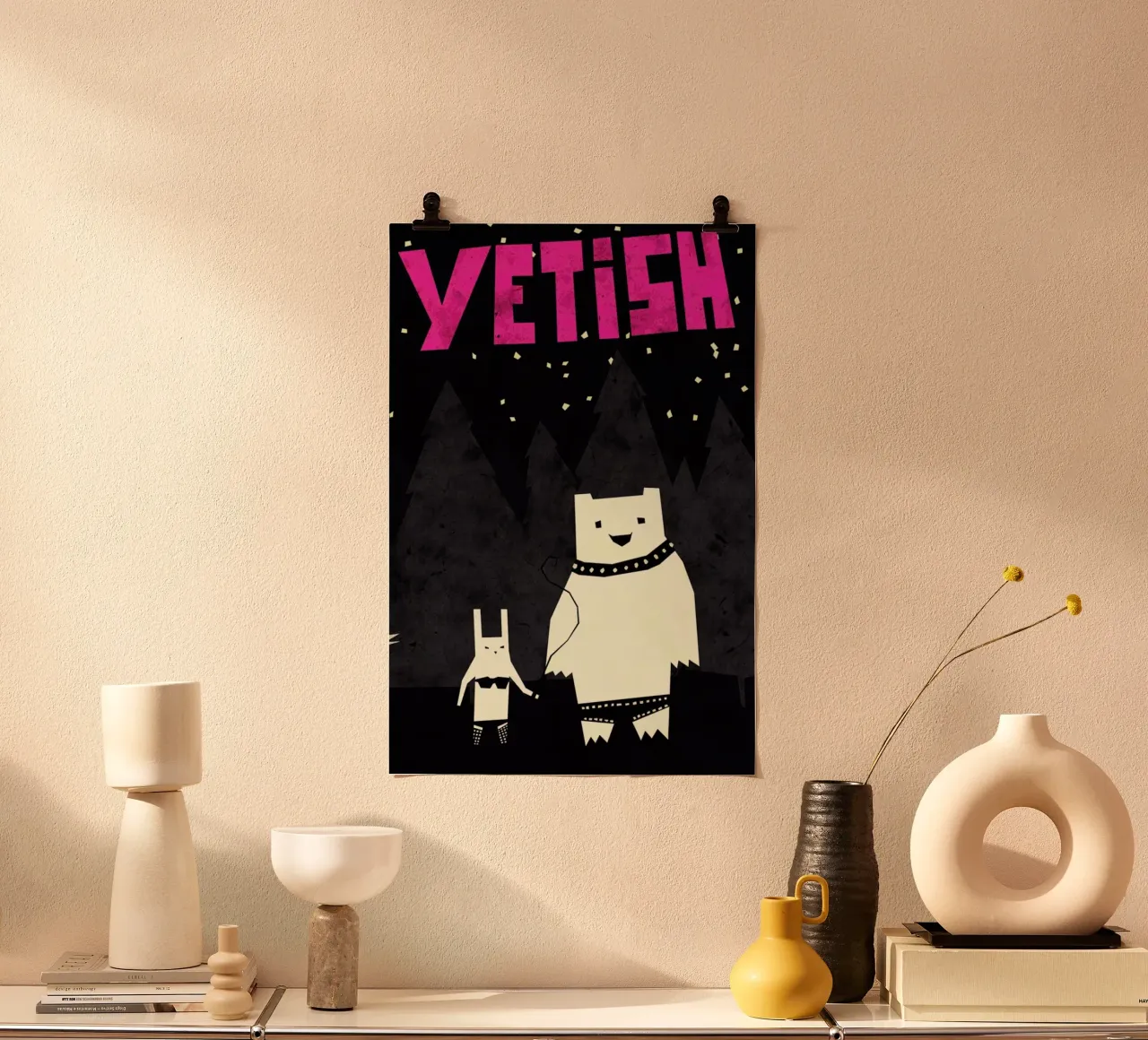 Yetish poster con telaio in alluminio da Yetiland