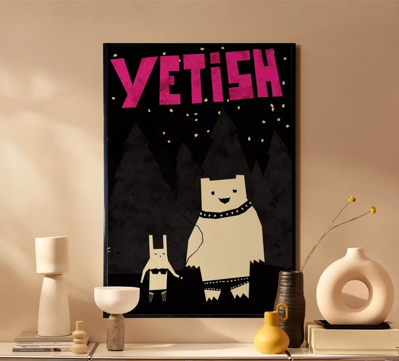 Yetish poster con telaio in alluminio da Yetiland