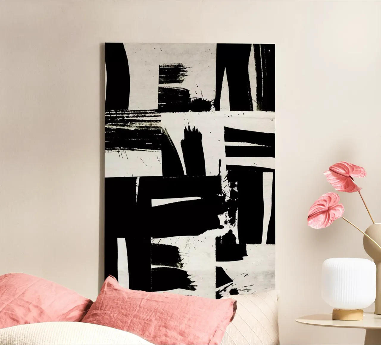 Wabi Sabi 16-02 canvas met Baklijst van IRIS LEHNHARDT FINE ART