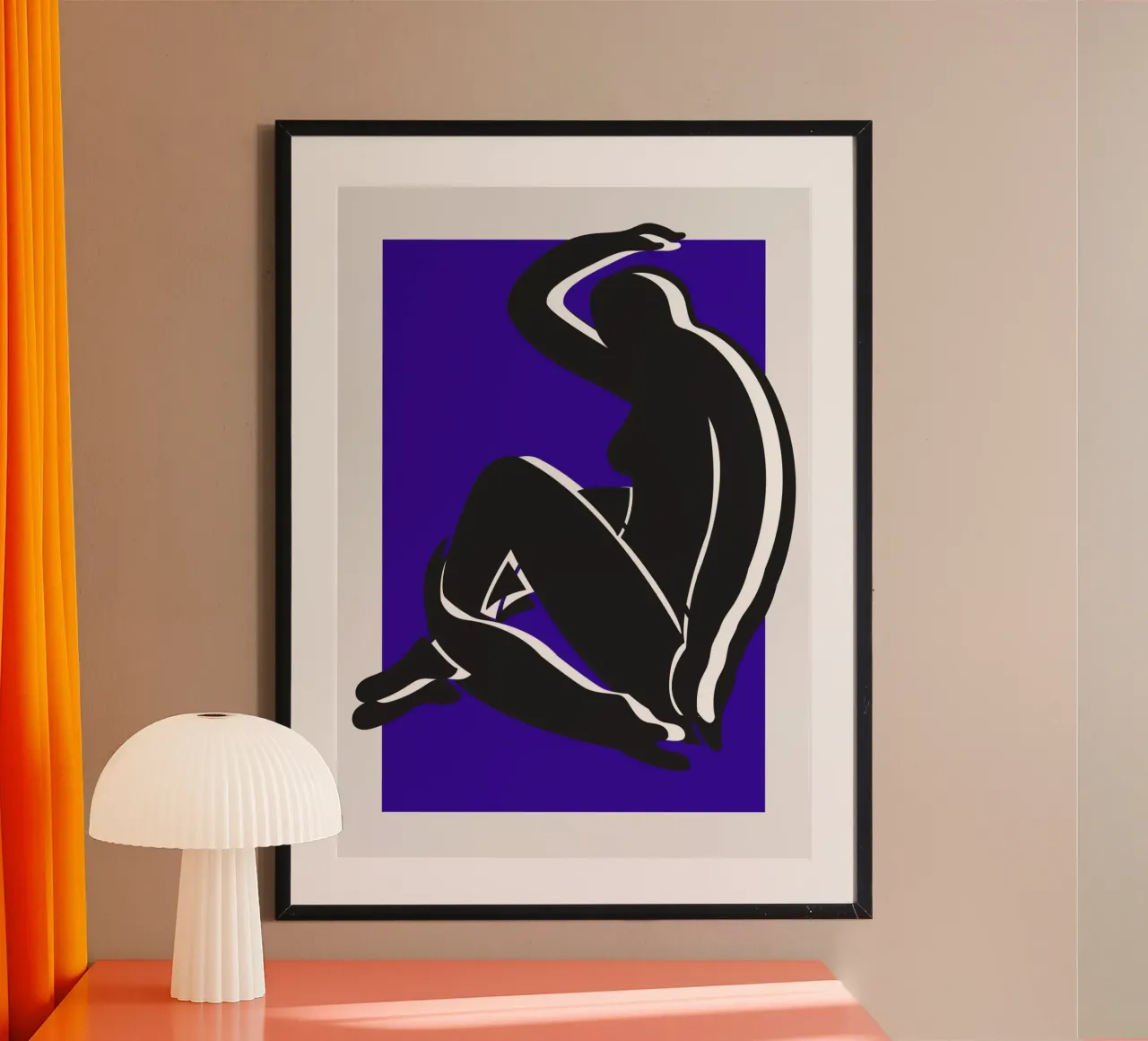 Silhouette femminile poster con telaio in plastica da RS LAB STUDIO