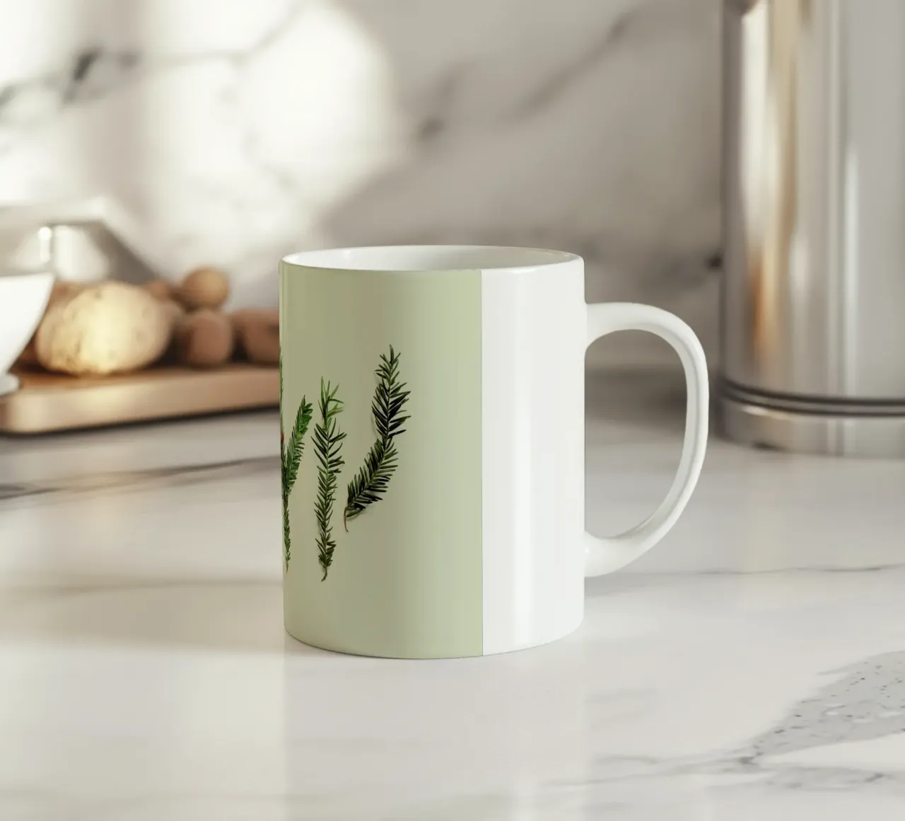 COMPOSIZIONE FOGLIE III tazza in ceramica da Elena Veronese