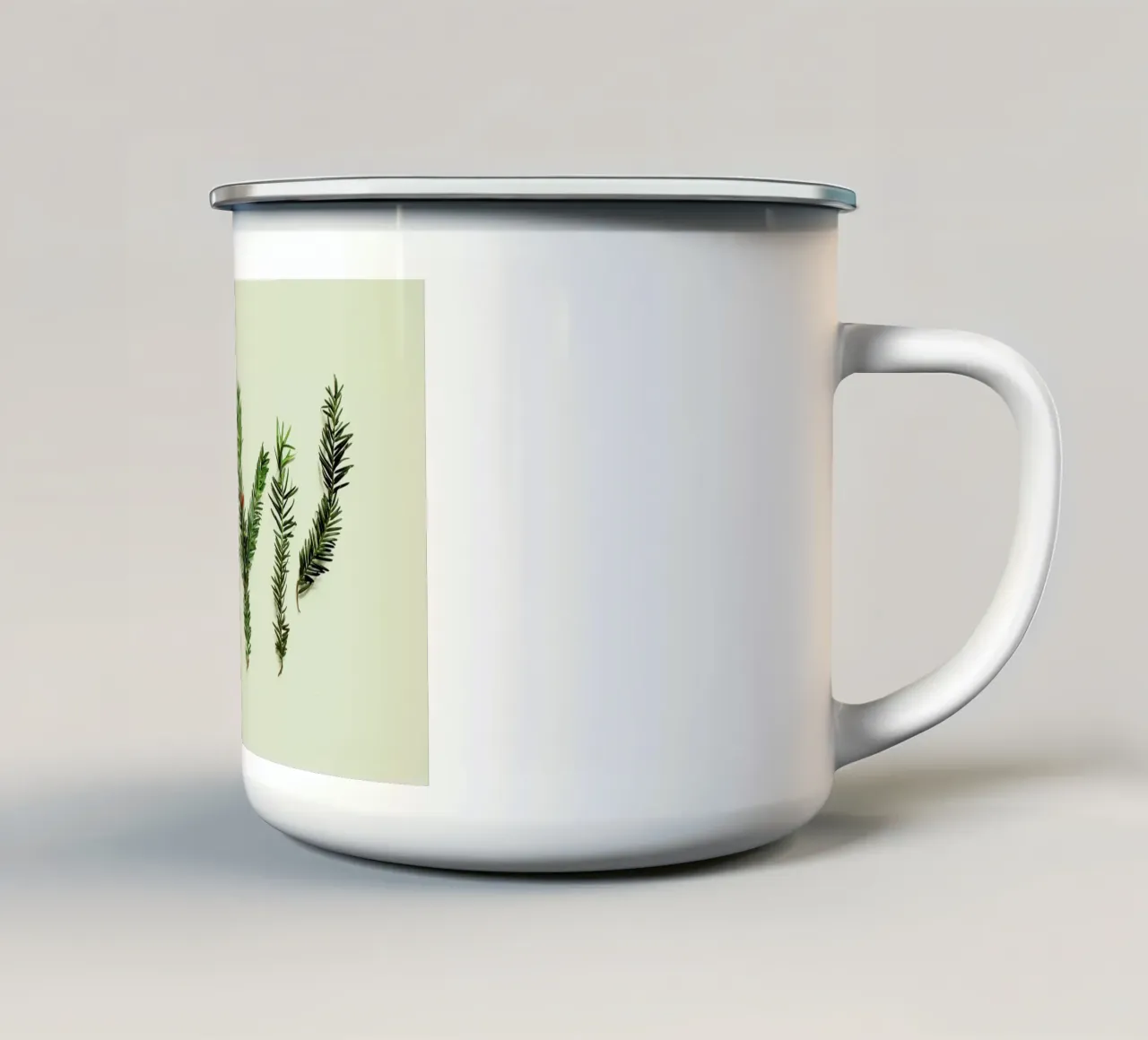 COMPOSIZIONE FOGLIE III tazza in smalto da Elena Veronese