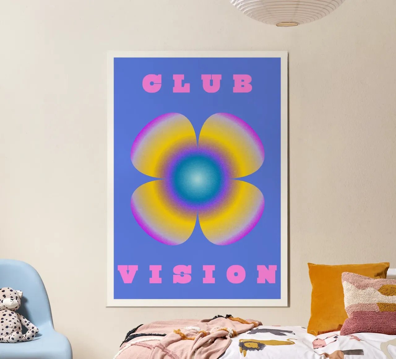 Visione del club poster con telaio in alluminio da RS LAB STUDIO